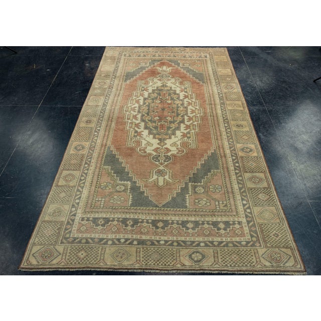Turkish Vintage Rug 4'4" x 8' #17801 Explore a curated collection of hallway runners, wool rugs, and handmade masterpieces...