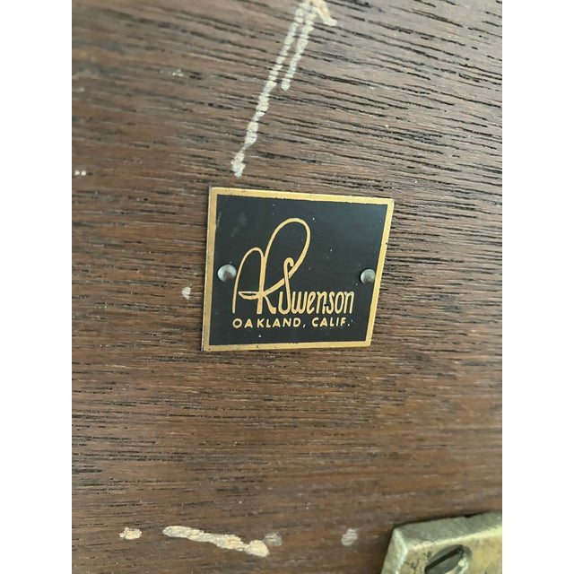 Brown Vintage Brass Adjustable Height Music Stand Writing Table For Sale - Image 8 of 8