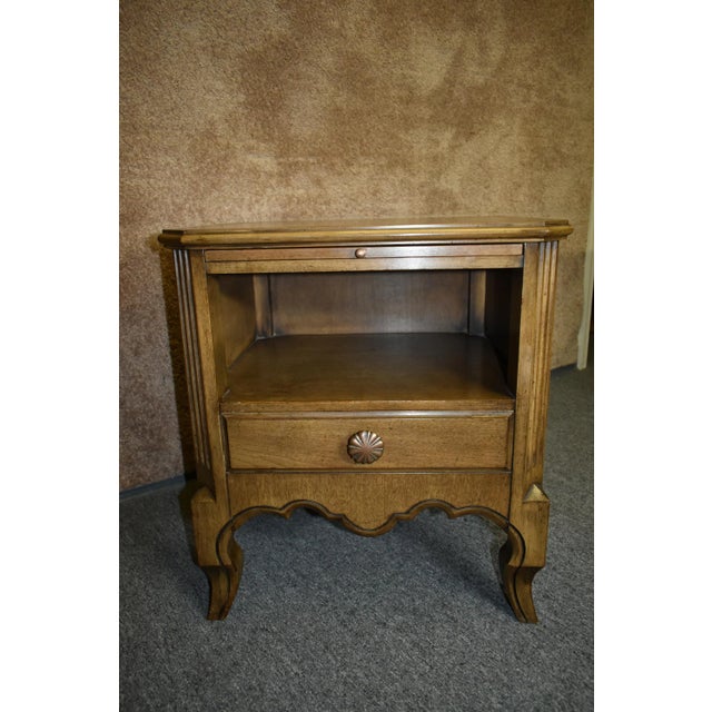 John Stuart Wood Nightstand Accent End Table French Provincial Pull Out Drawer For Sale - Image 11 of 13