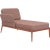 Cover salmon right chaise longue by mowee dimensions: d 80 x w 155 x h 81 cm (seat height 42 cm). Material: aluminum and...