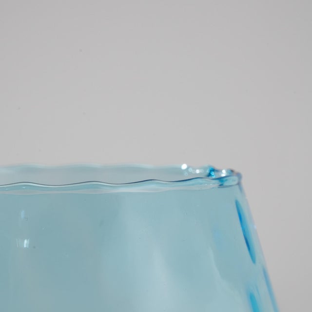 1960s Italian Blue Glass Goblet For Sale - Image 4 of 18