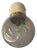 21st Century Italian Uno Polished Brass and Smoky Murano Globe Flush Mount by Fabio LTD For Sale