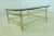 1980s Labarge Brass Base Glass Top Coffee Cocktail Table For Sale - Image 5 of 8
