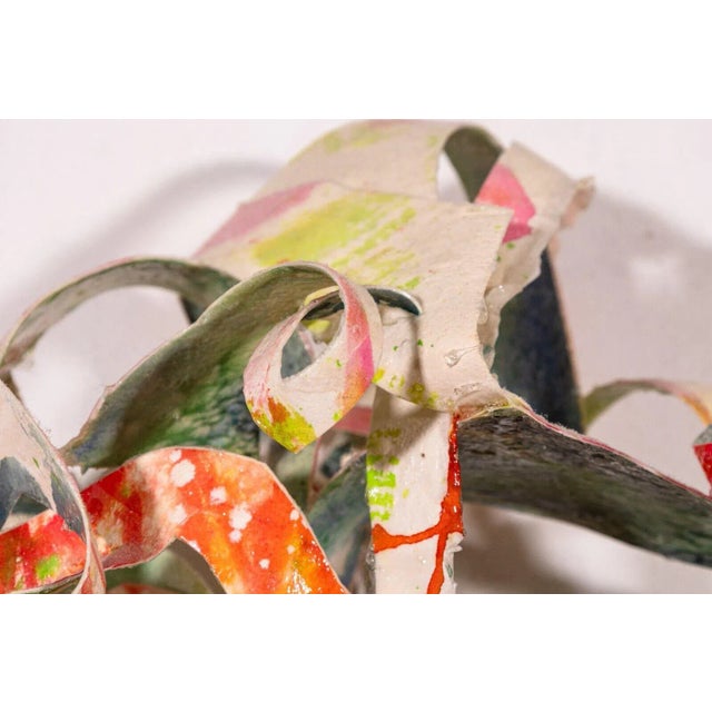 Postmodern Abstract Painted Paper Hanging Wall Sculpture Signed Ratterman 1991 For Sale - Image 12 of 12