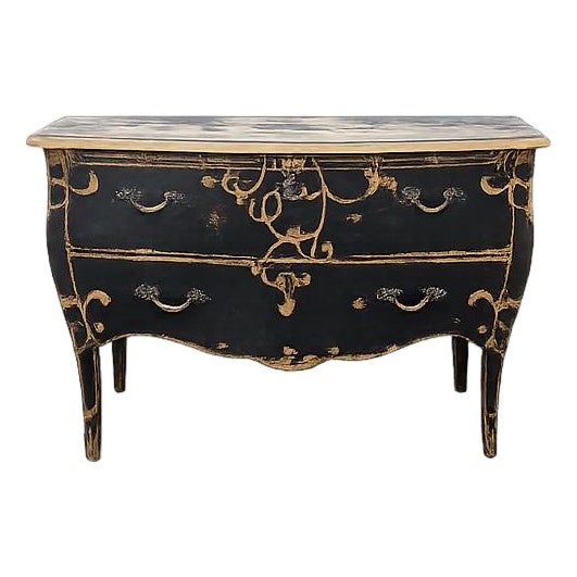 Lillian August Napolean Distressed Chest of Drawers 1990's For Sale