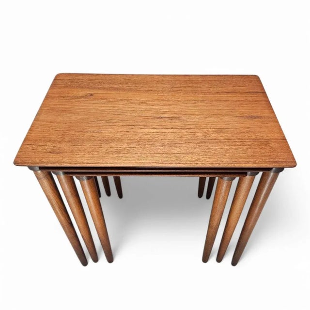 Mid-Century Modern Svend Madsen Danish Teak Nesting Tables - Set of 3 For Sale - Image 11 of 12