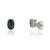 A Pair of Moody Blue Sapphire 4.8 Ct Oval Stud Earrings in 925 Silver - Minimalist Luxe For Sale - Image 4 of 13