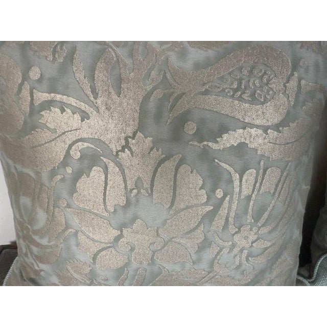 Elegant Fortuny Textile Pillows in Cotton and Linen, Custom Design For Sale - Image 4 of 6