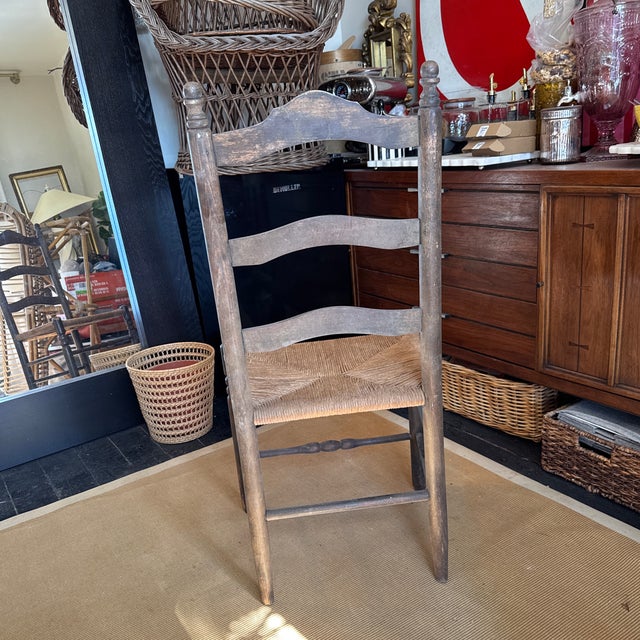 Late 19th Century Antique Ladder Back Chair For Sale - Image 5 of 8