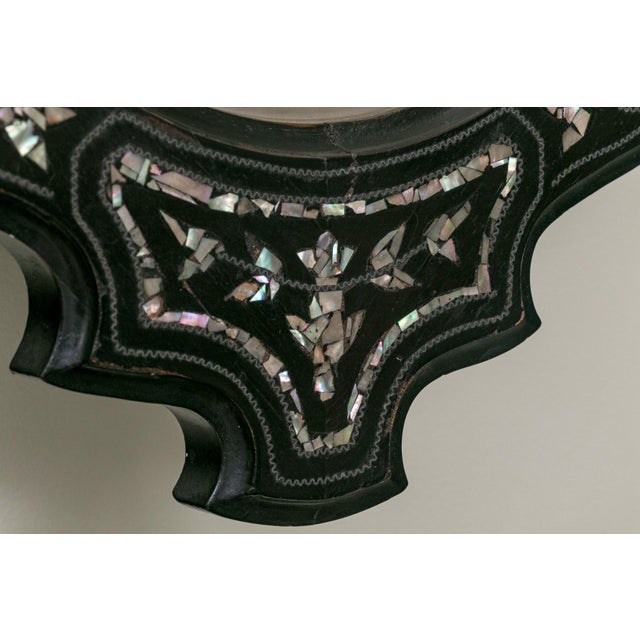 19th Century 19th Century French Napoleon III Ebonized Inlaid Wall Clock For Sale - Image 5 of 9