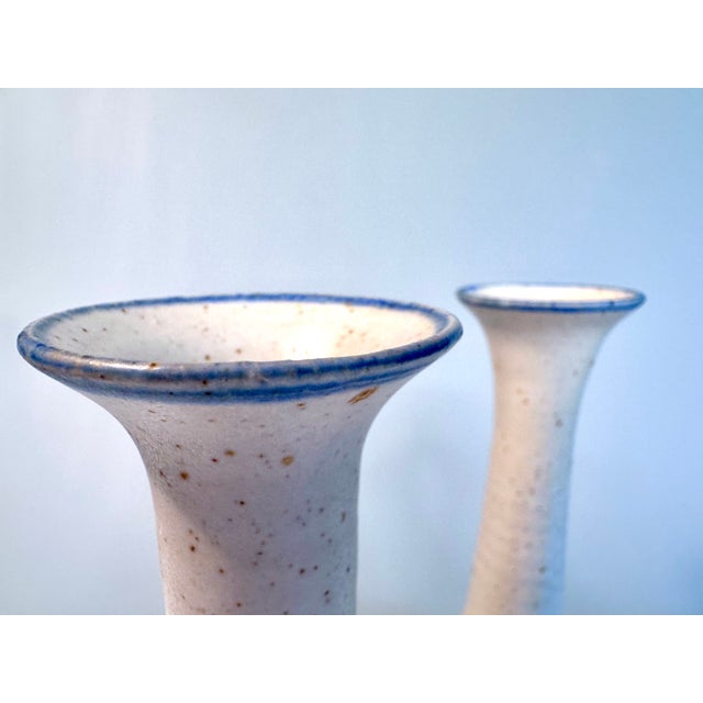 Ceramic Studio Ceramic Art Candleholder from Vendelbo Stentøj, Tversted, Denmark, 1970s, Set of 2 For Sale - Image 7 of 9