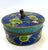 Chinese Early 20th Century Antique Chinese Cloisonne Round Covered Box With a Bronze Foo Dog FInial For Sale - Image 3 of 12