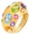 1990s Seaman Schepps 13.00 Carat Gemstone 18k Yellow Gold Antibes Ring, Size 6 For Sale