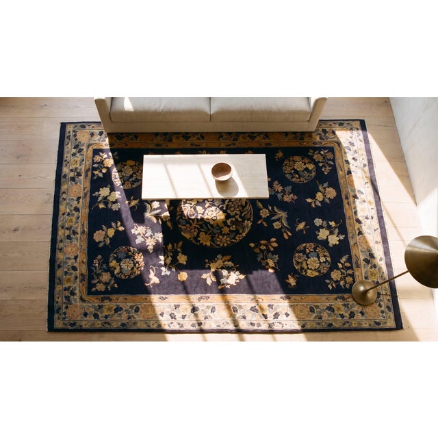 Antique Chinese Art Deco Rug 9' 7'' x 13' 0'' For Sale - Image 15 of 15