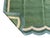 Mid-Century Modern Handmade Cotton Vegetable Dyed Rug, Scalloped Forest Green Dhurrie - 14'x16' For Sale - Image 3 of 12