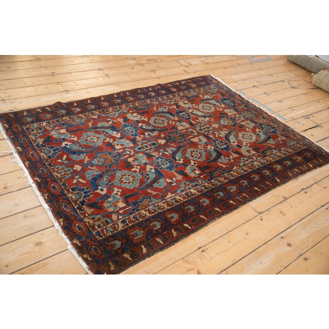 Textile Antique Fine Malayer Rug - 4'5" X 6'2" For Sale - Image 7 of 12