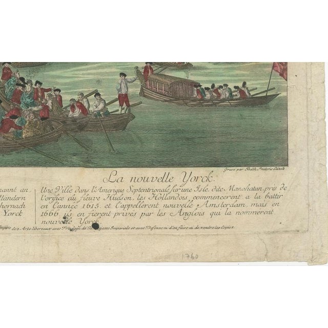 Paper Optical View of New York City Manhattan Harbor, 1775, Paper For Sale - Image 7 of 10