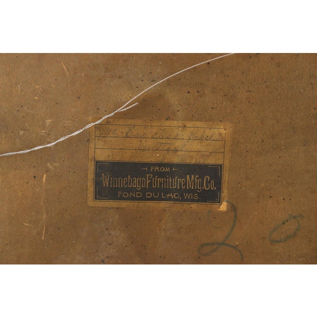Late 19th Century Antique Tiger Oak Beveled Mirror With Original Foxed Glass For Sale - Image 5 of 6
