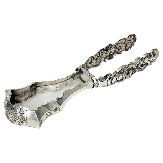 Dutch Silver Asparagus Tongs by Antonius Hendrikus der Kinderen, 1853 For Sale - Image 11 of 11