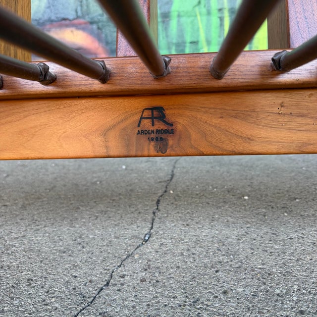 American Studio Solid Walnut Arden Riddle Sofa Mid Century Modern For Sale - Image 4 of 12