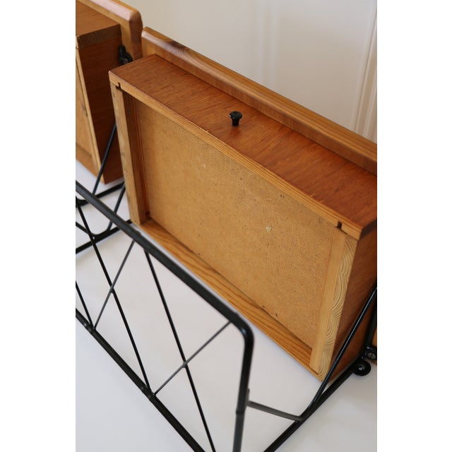 Scandinavian String Wall-Mounted Bedside Tables, 1960, Set of 2 For Sale - Image 12 of 18