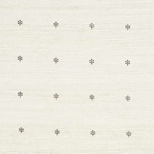 SAMPLE - Schumacher Engelmann Silk Hand Print Fabric In Brown For Sale