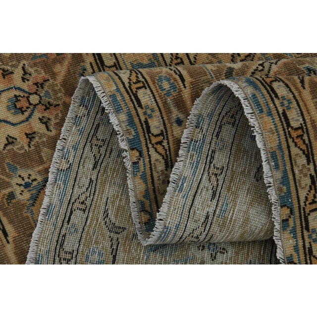 1970s Vintage Persian Handknotted Wool Orange Oversize Area Rug For Sale - Image 4 of 11