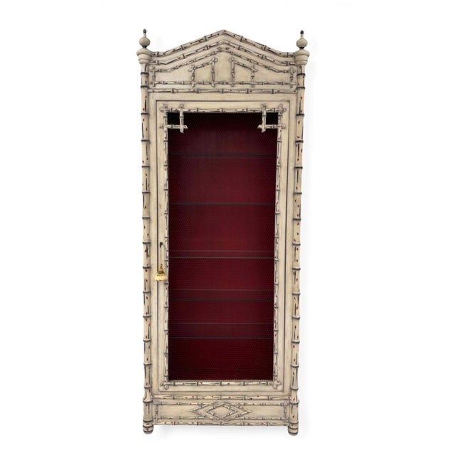 Vintage Chinese Chippendale Cage Front Curio Display Cabinet For Sale In Miami - Image 6 of 18