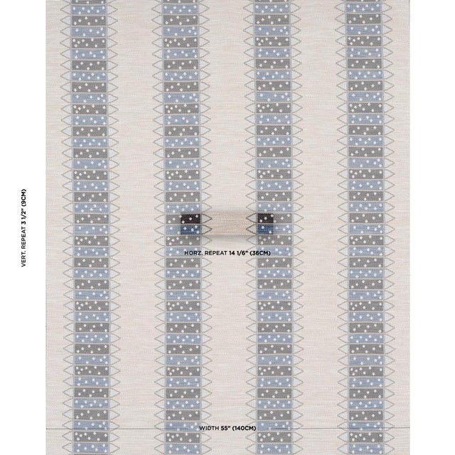 Noor Kilim Stripe in indigo derives its unique textural pattern from the fascinating geometries associated with antique...