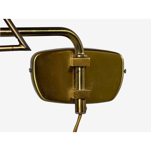 1970s Armaturhantverk Tibro, Wall Light, Brass, Pleated Fabric For Sale - Image 10 of 13