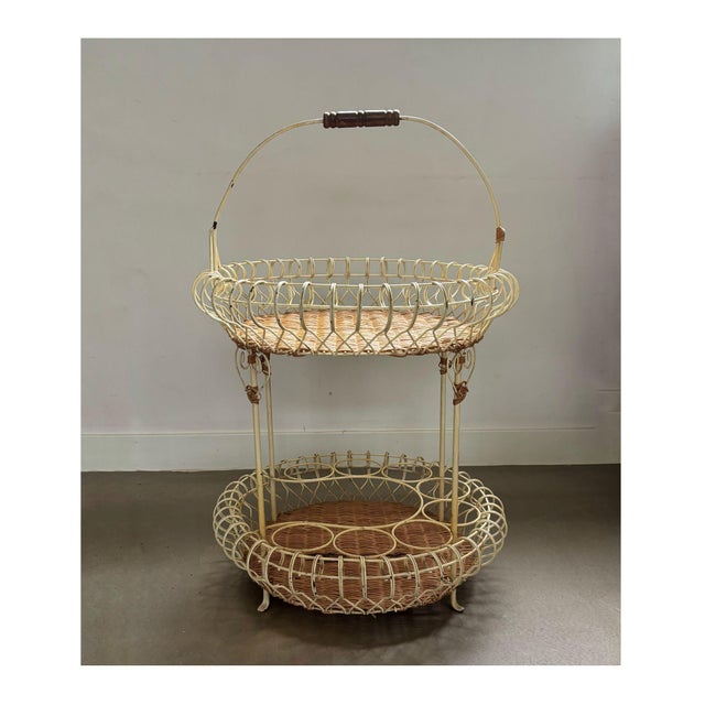 Brown Antique French Bar Caddy, 1950s For Sale - Image 8 of 8