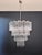 1990s Large Vintage Clear Murano Glass Tiered Chandelier, 1990s For Sale - Image 5 of 16