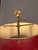 Early 20th Century French Bronze and Tall French Bouillotte Style Table Lamp With Red Hand-Painted Shade For Sale - Image 15 of 16