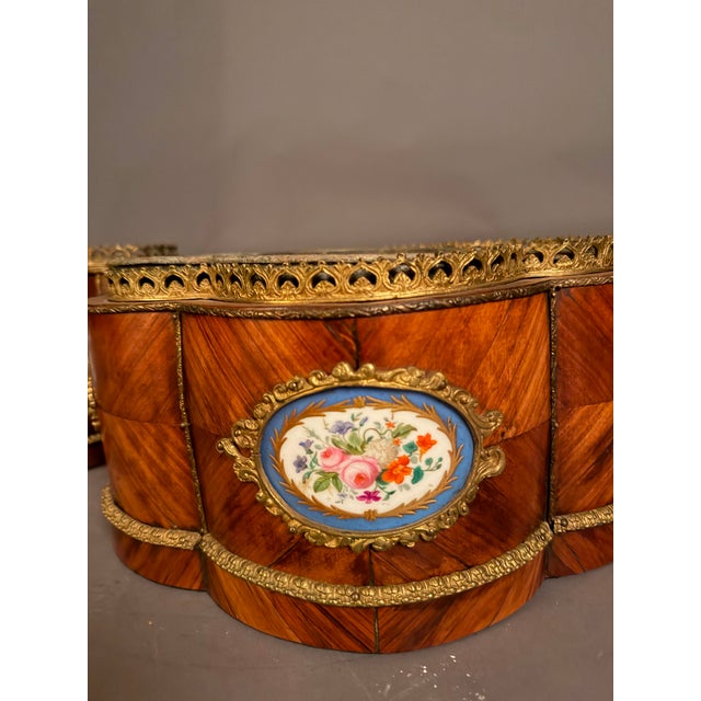 Bronze Pair of Louis XV Style French Jardinières, Circa 1890 For Sale - Image 8 of 15