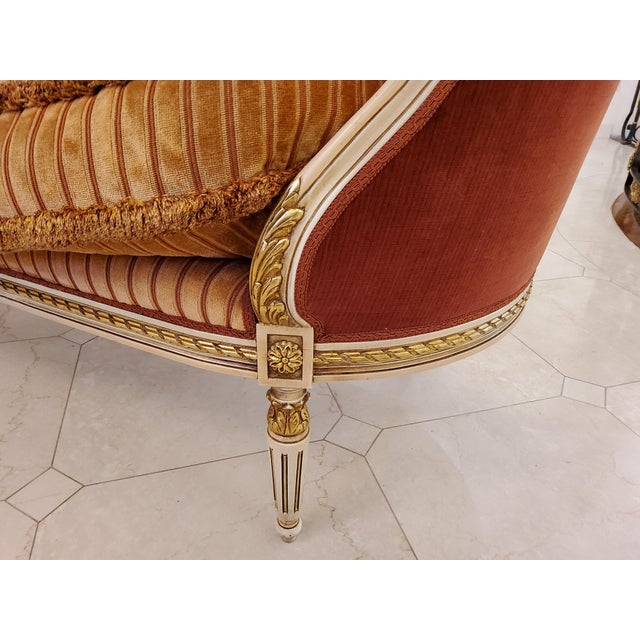 1990s Italian Settee Armchair and Ottoman Set For Sale In New York - Image 6 of 13