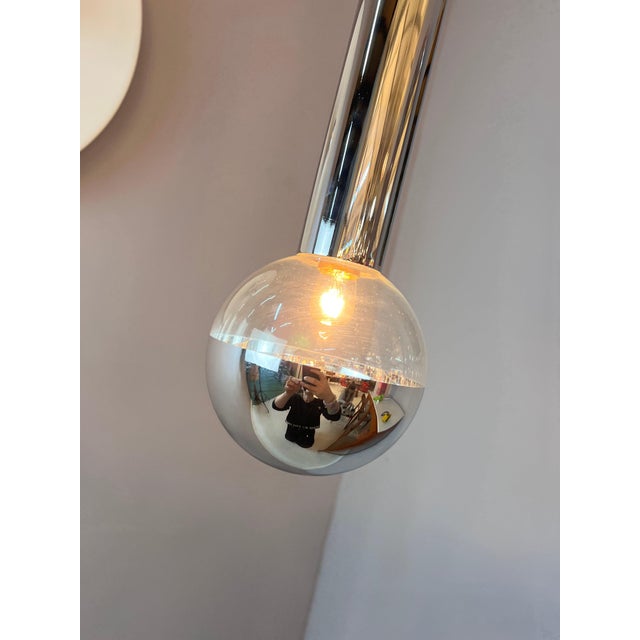 Big Globe Hanging Lamp in Chrome by Motoko Ishii for Staff For Sale - Image 5 of 11