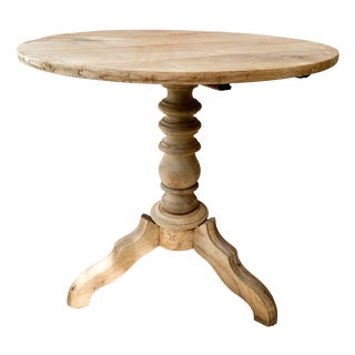 Antique Early 20th Century Belgian Wooden Pedestal Table For Sale