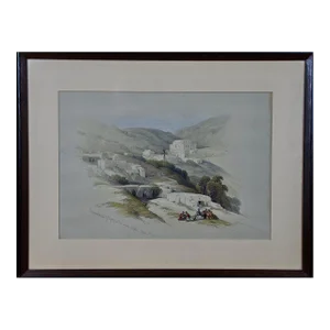 "Christian Church of St. George": A Framed 19th C. Lithograph by David Roberts , 1839