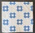 1920s Early 20th C Hand-Quilted Blue and White Churn Dash Quilt For Sale - Image 5 of 9