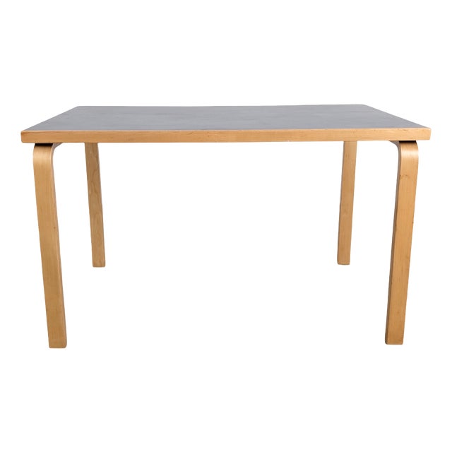 81B Dining Table in Linoleum and Black Birch by Alvar Aalto for Artek For Sale