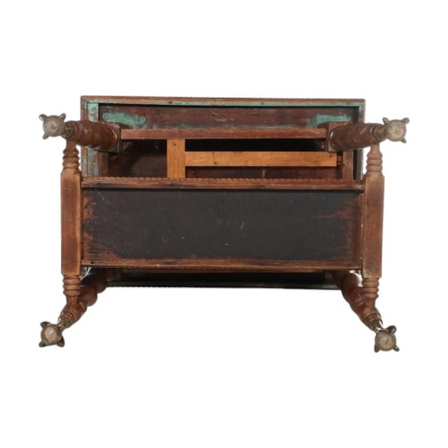 Brown C. 1893 Mecklen Bros of Nyc Oak Library Table With Barley Twist Legs For Sale - Image 8 of 10