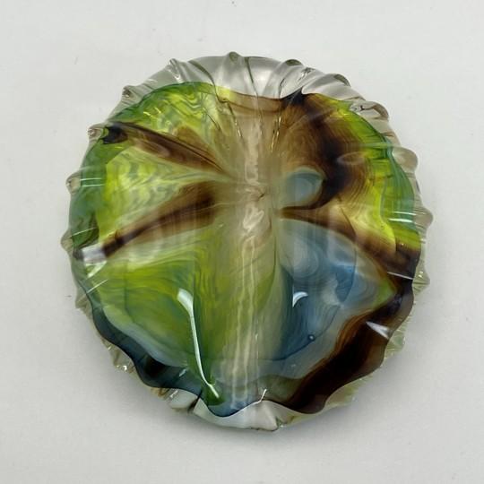 Small Cowrie Shell Paperweight, Seashell Glass Sculpture/Figurine (Vintage Art Glass) For Sale In Philadelphia - Image 6 of 14