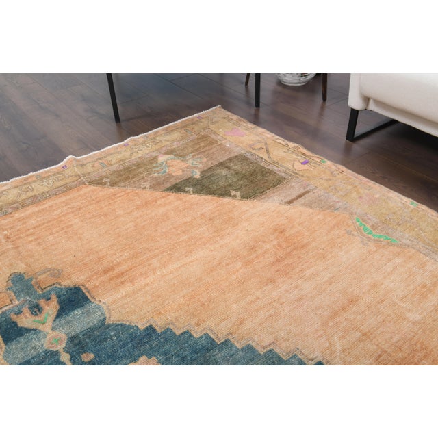 1940s Vintage Turkish Hand-Knotted Area Rug For Sale - Image 11 of 12