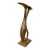 20th C. Mid-Century Modern Sculptural Solid Brass Shoe Shine Stand Footrest For Sale
