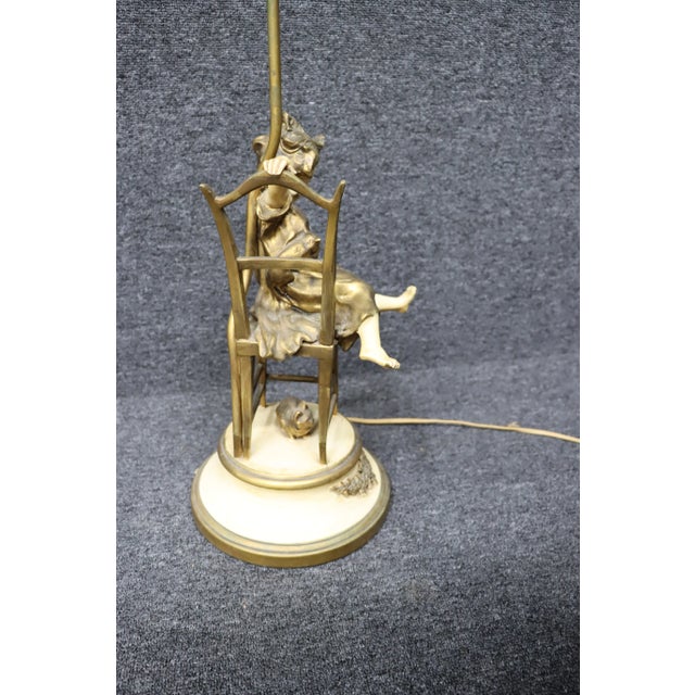 Potmetal Gilded Lamp For Sale In Philadelphia - Image 6 of 11