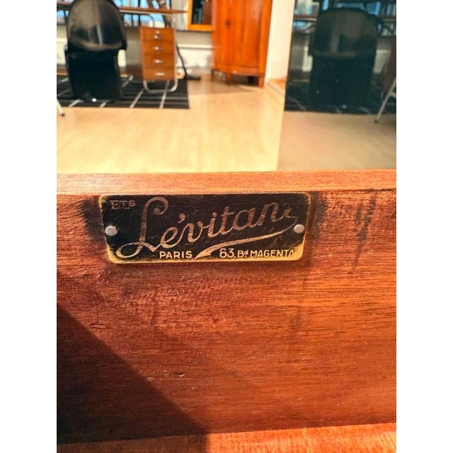 Wood Art Deco Sideboard in Black Lacquer with Marble, 1930 For Sale - Image 7 of 18