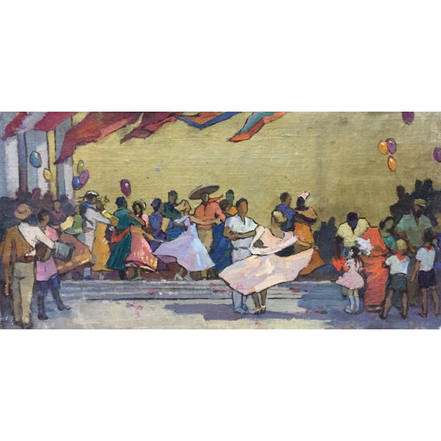 1970s Oil Painting Ball Konstantin Ivanovich Pokulity For Sale