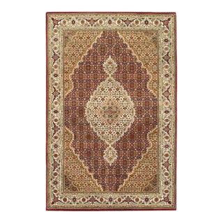 2020s Fine Hand Knotted Silk & Wool Tabriz Design For Sale