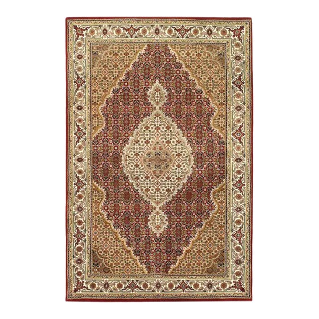 2020s Fine Hand Knotted Silk & Wool Tabriz Design For Sale