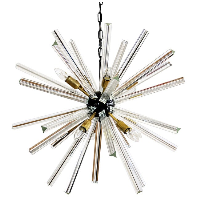 Sputnik Light with 30 Clear Glass Prisms from Justfurnituress SRL For Sale - Image 10 of 10